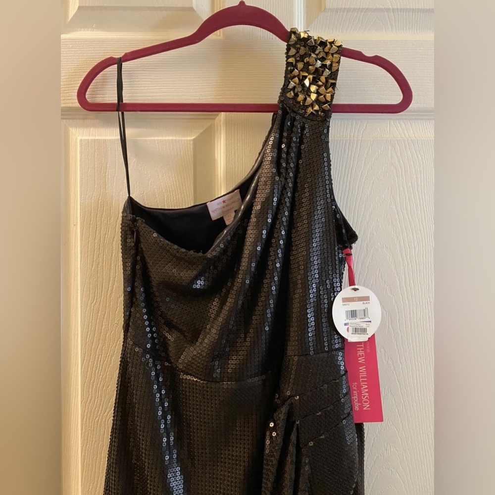 Mathew Williamson Women’s Evening Cocktail Little Black Dress NWT L LARGE 12
